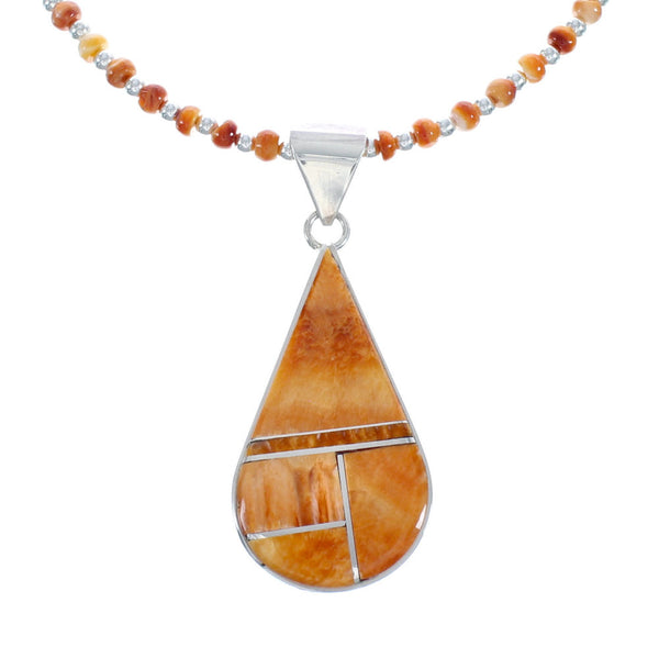 Navajo Oyster Shell Genuine Sterling Silver Bead Necklace Set JX125541
